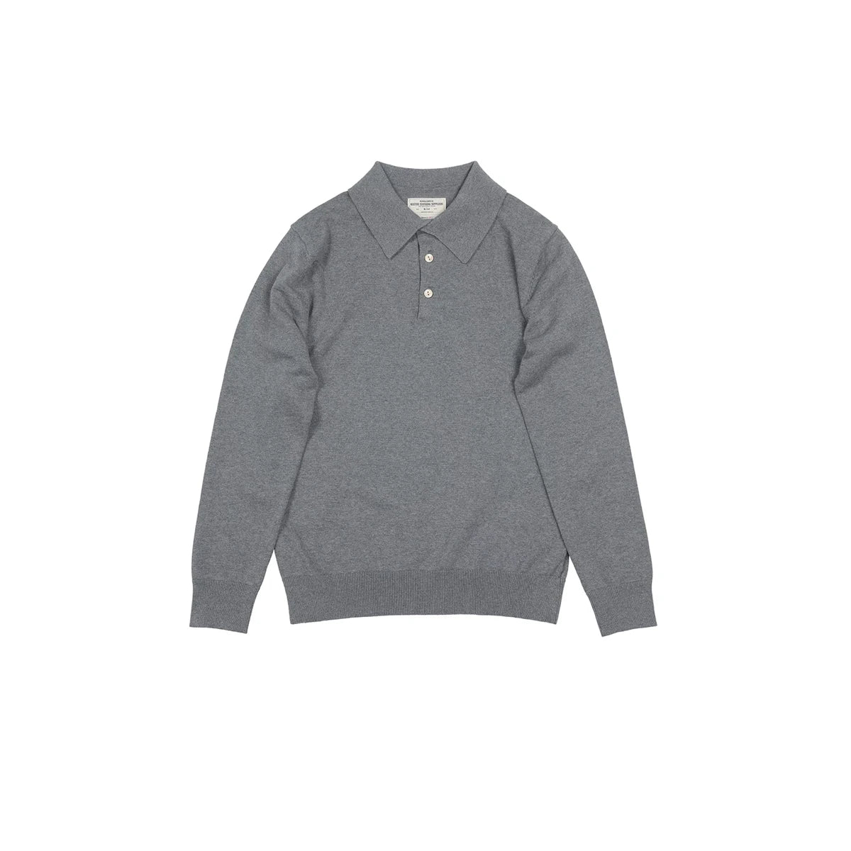Cotton Long Sleeve Knit Polo