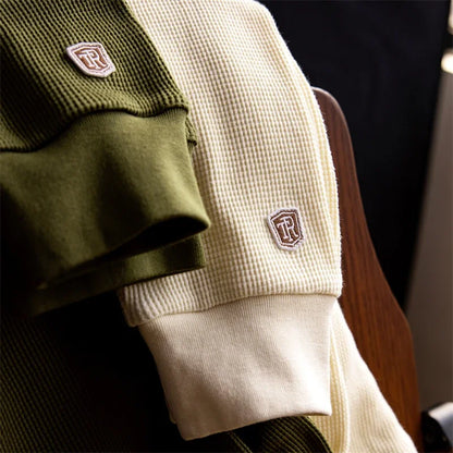 Quarter Zip Waffle Pullover