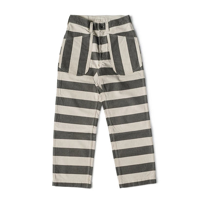 Striped Prisoner Biker Pants