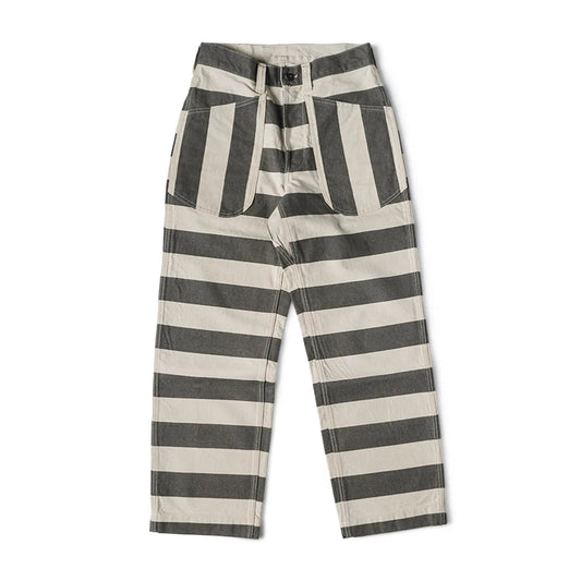 Striped Prisoner Biker Pants