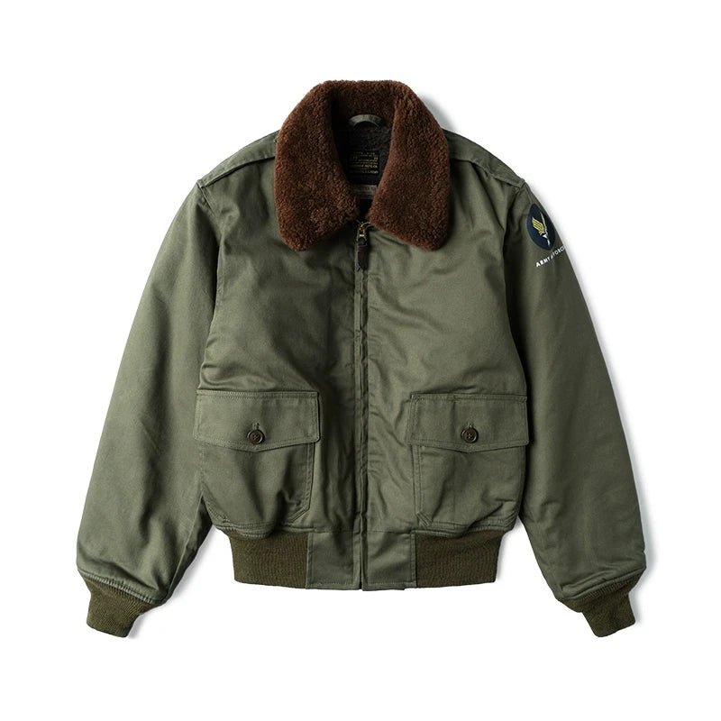 B-10 Shearling Collar Bomber Jacket