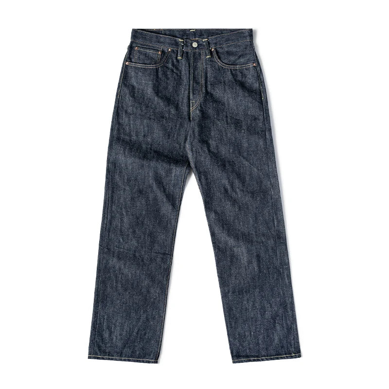 Rigid Straight Raw Denim Jeans