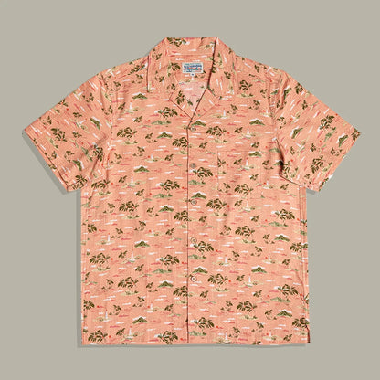 Seersucker Aloha Cuban Shirt