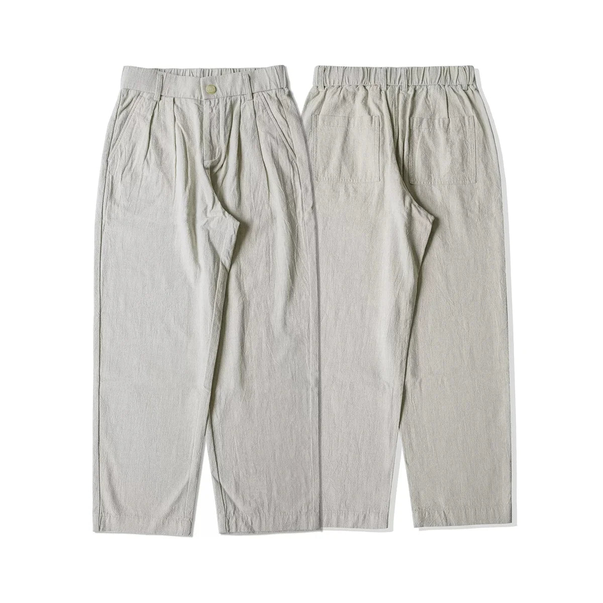 Linen Pleated Casual Trousers