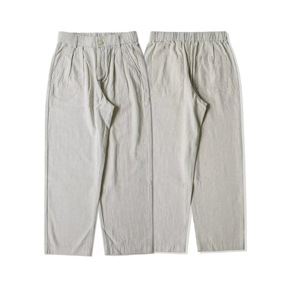 Linen Pleated Casual Trousers