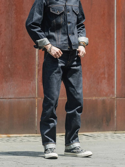 Dark Blue Slim Selvedge Jeans