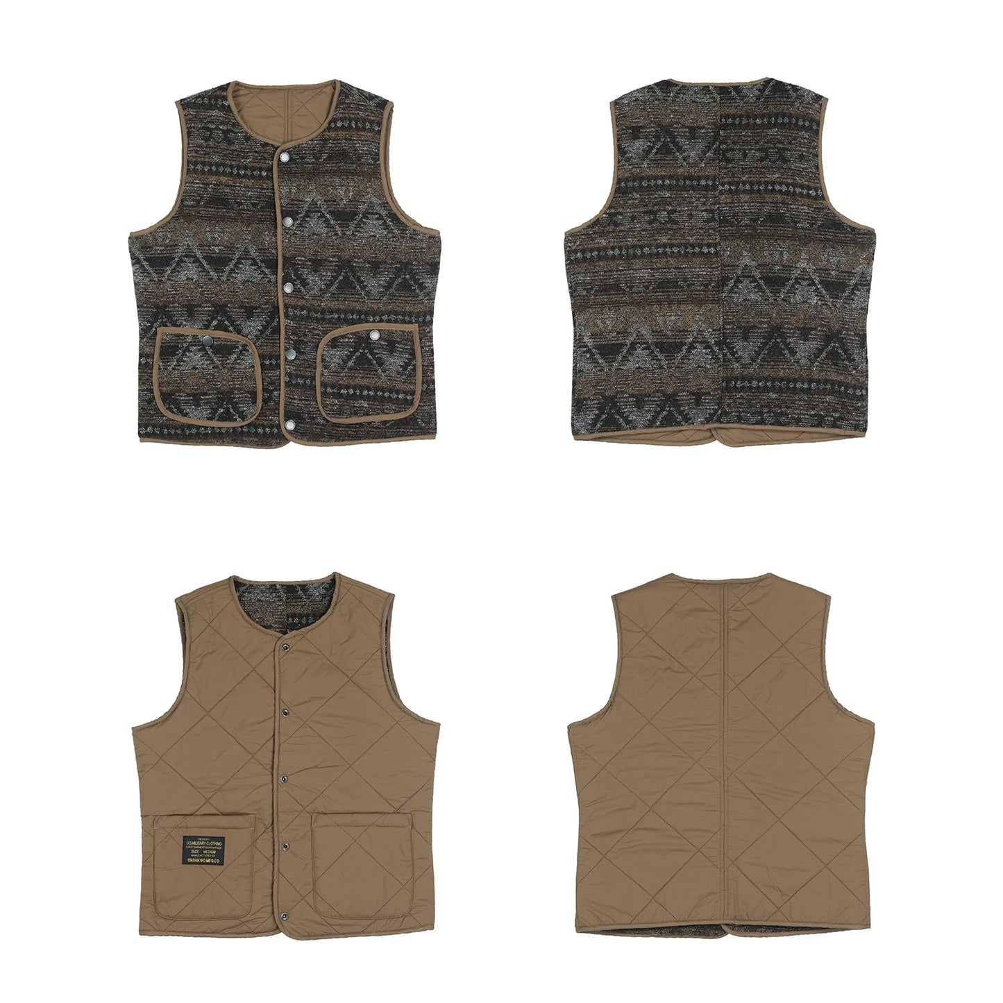 Reversible Quilted Padded Vest