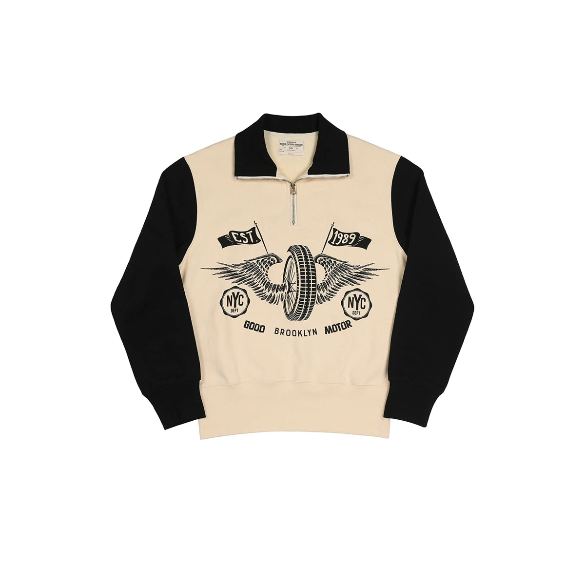 Two Tone Quarter Zip Sweatshirt