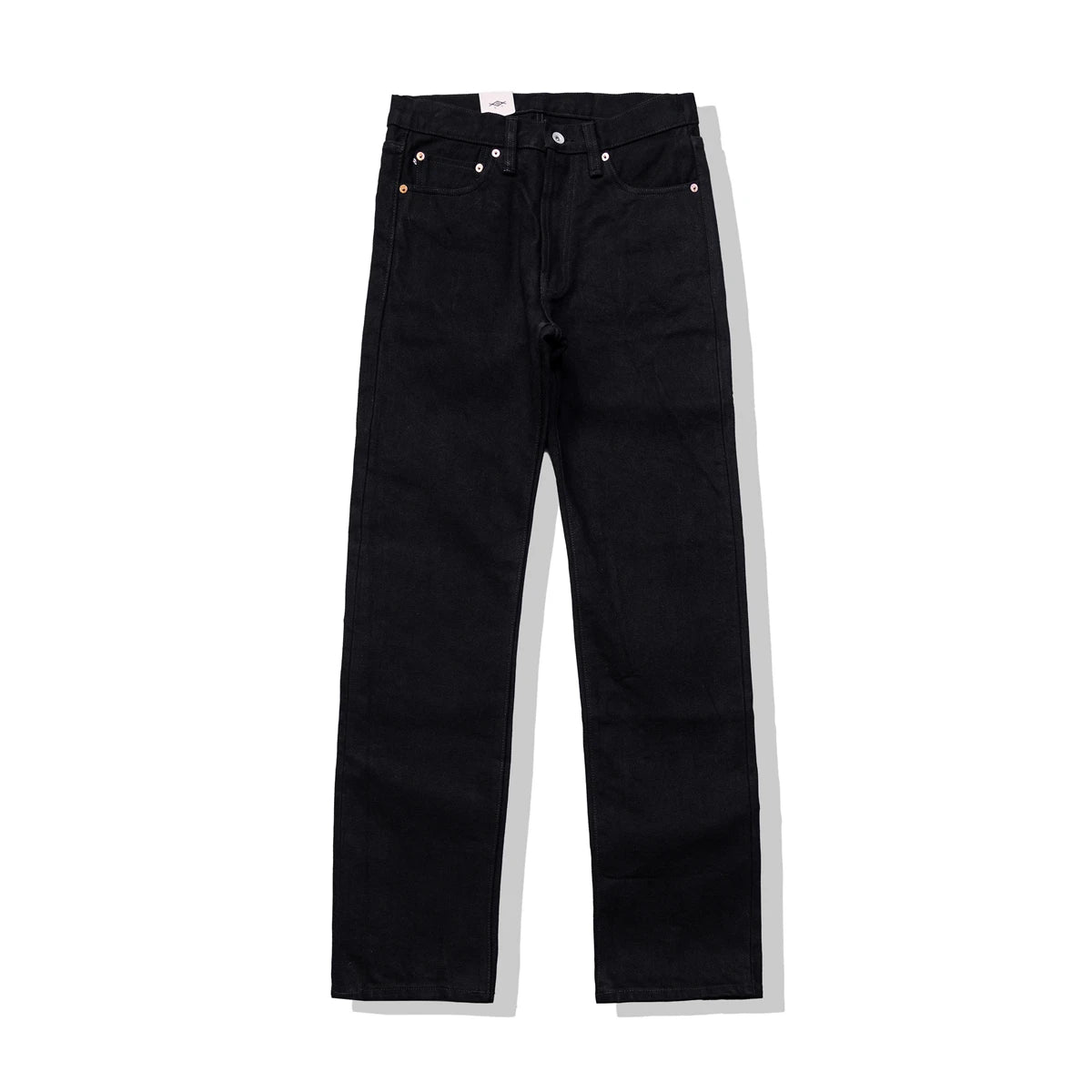 Black Slim Straight Selvedge Jeans