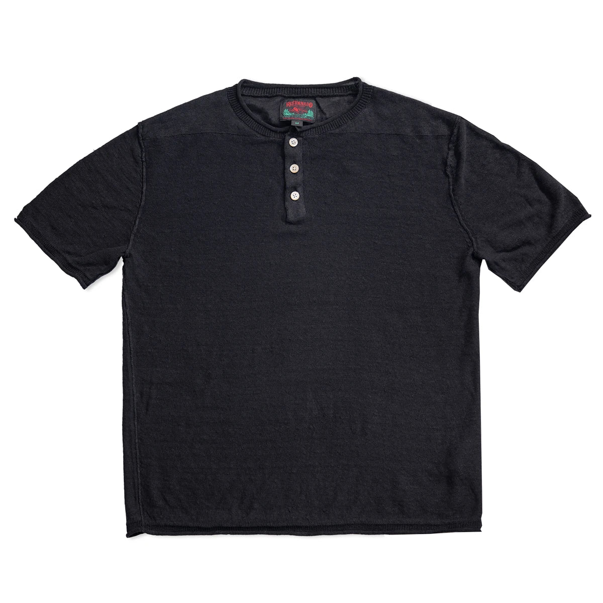 Linen Short Sleeve Henley