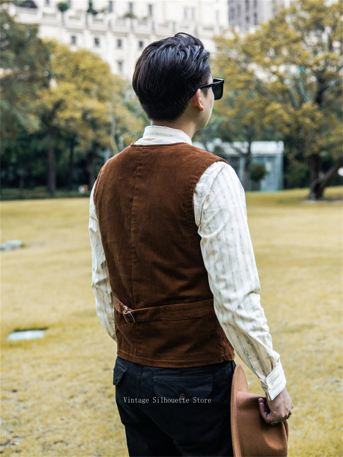 Corduroy V Neck Vest