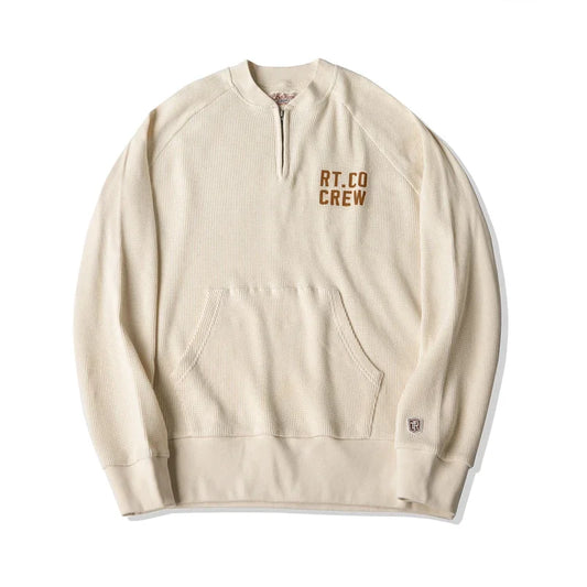 Quarter Zip Waffle Pullover