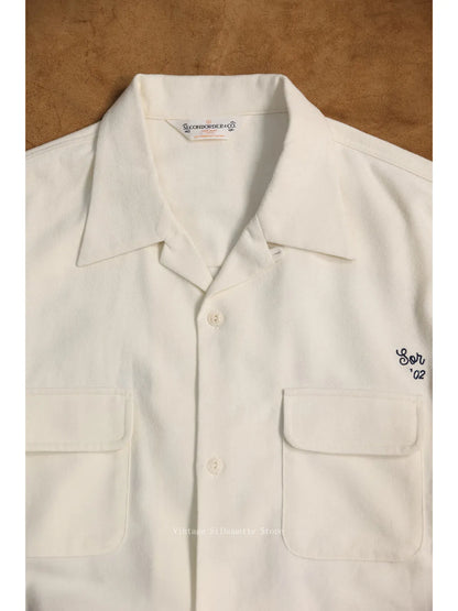 White Embroidered Cycling Shirt