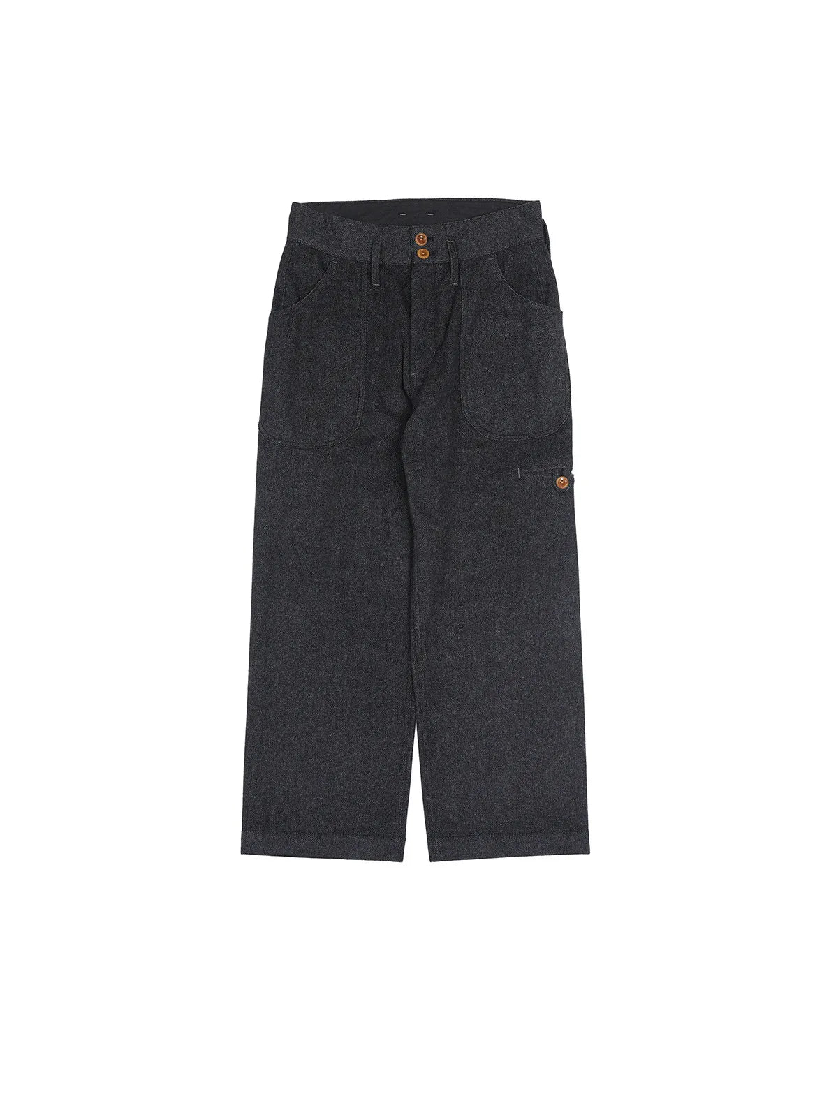 Dark Gray Wool Cargo Pants