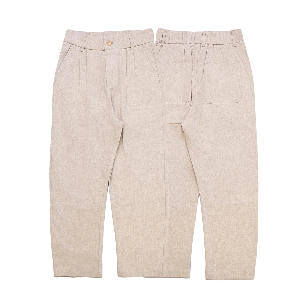 Linen Pleated Casual Trousers