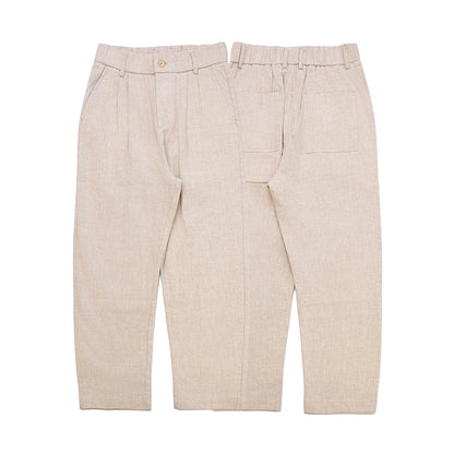 Linen Pleated Casual Trousers