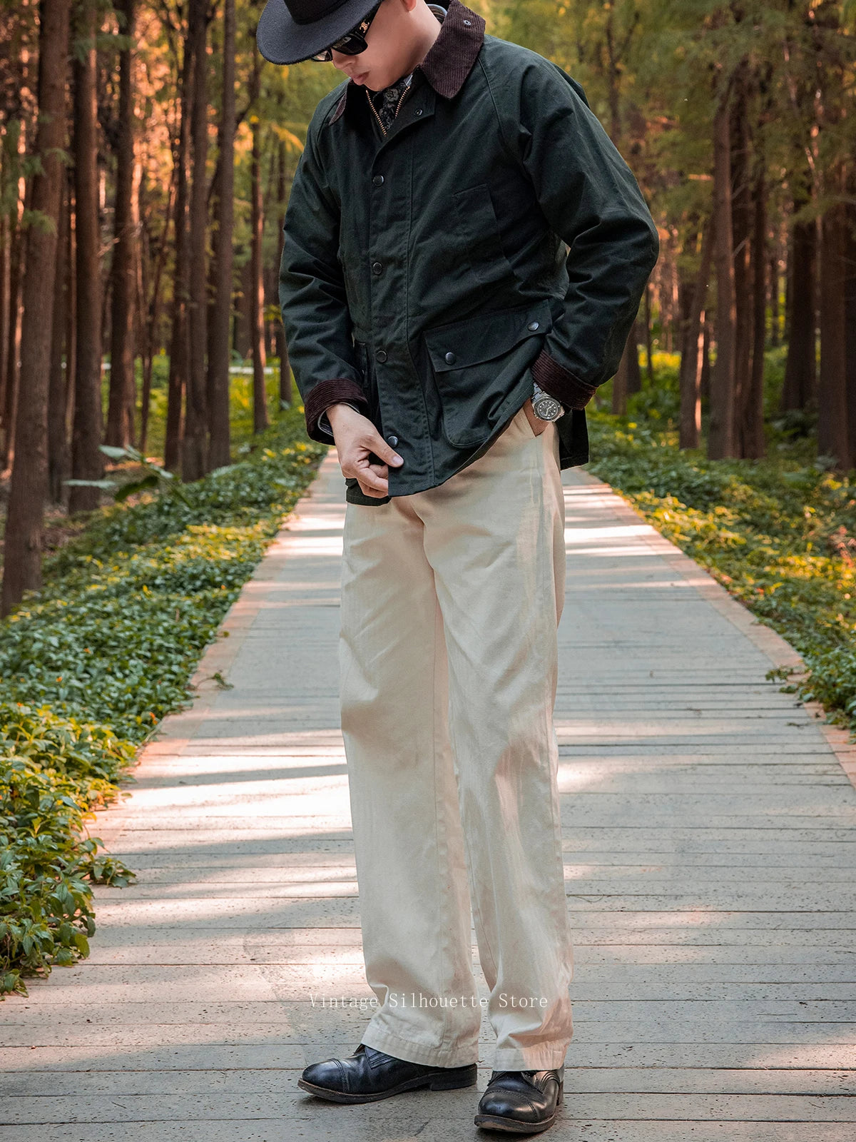 Sage Green Wax Cotton Jacket
