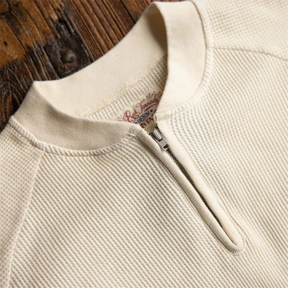 Quarter Zip Waffle Pullover