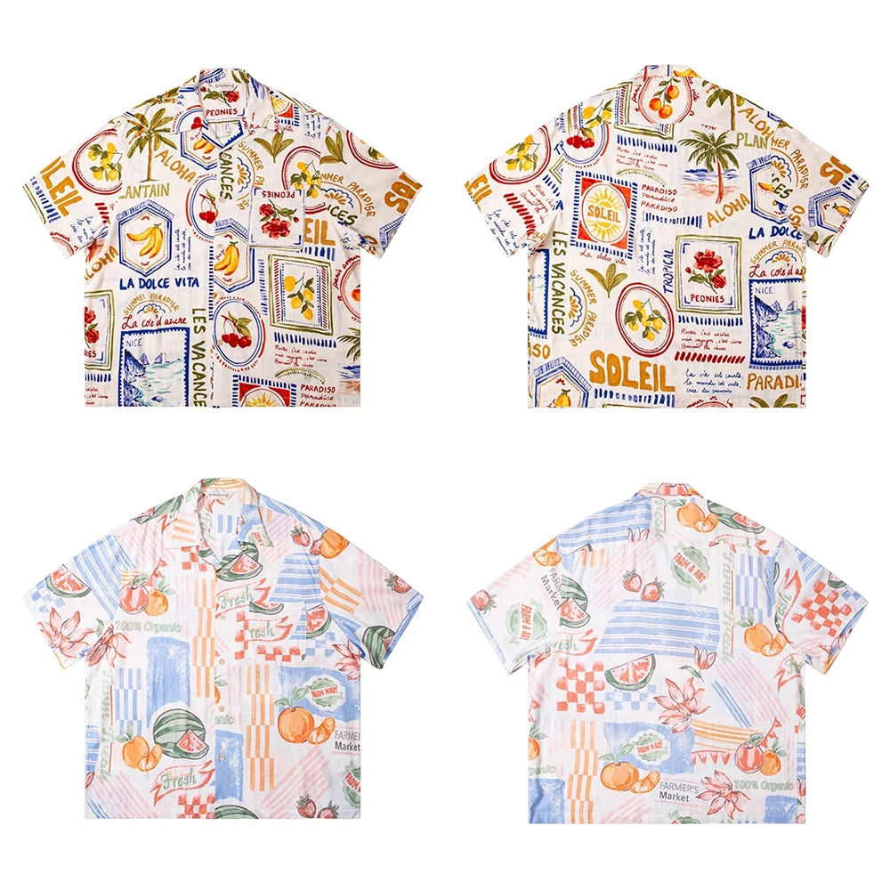 Cotton Linen Hawaiian Shirt