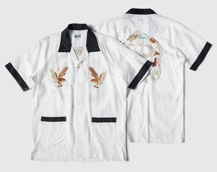 Embroidered Camp Bowling Shirt