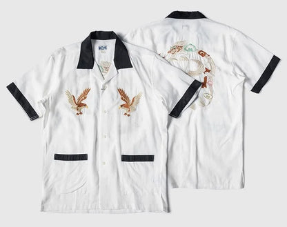 Embroidered Camp Bowling Shirt