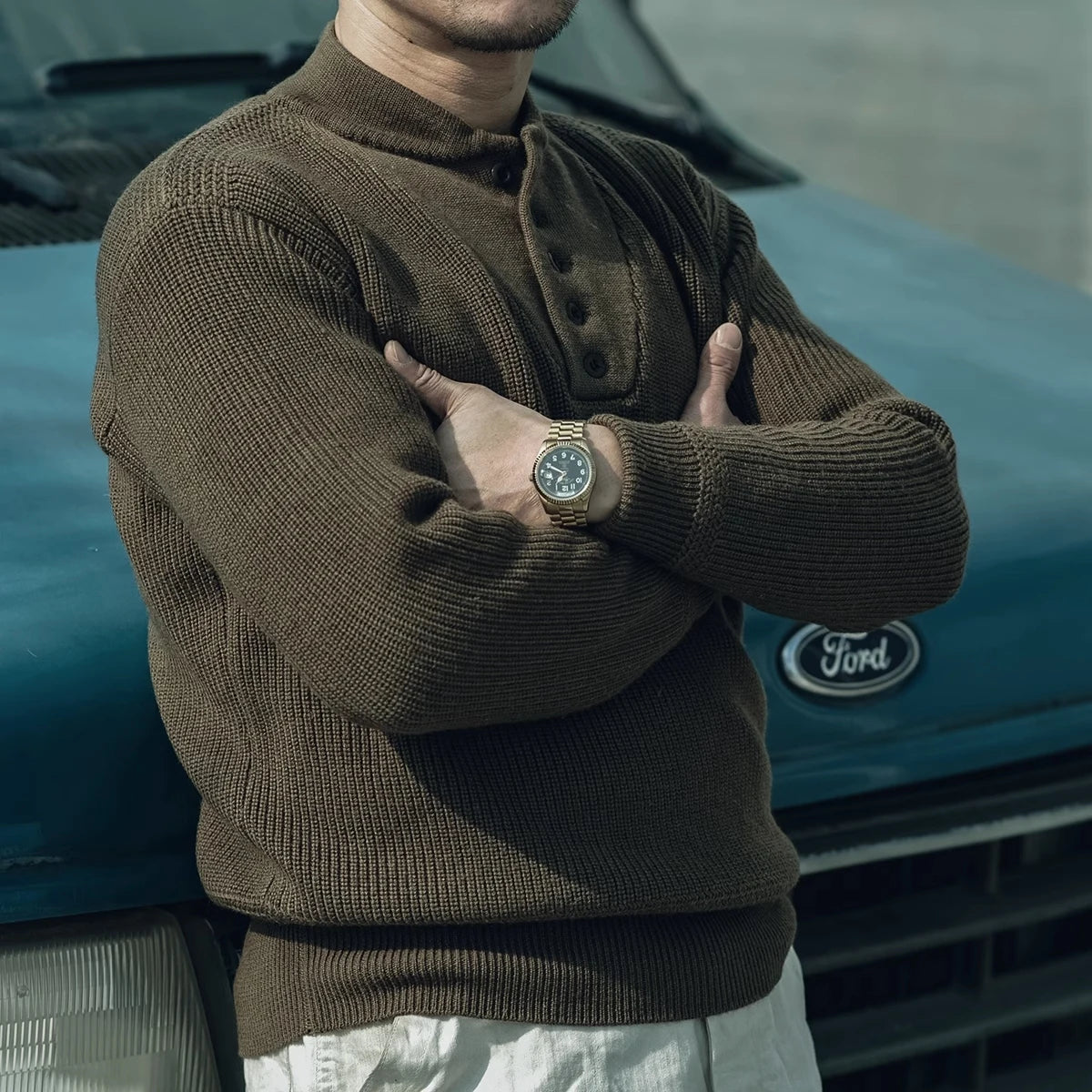 Military High Neck Sweater