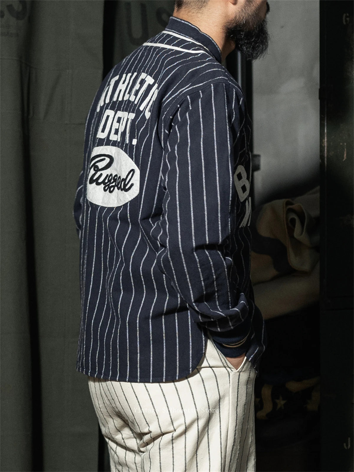 Stripe Baseball Jersey Shirt