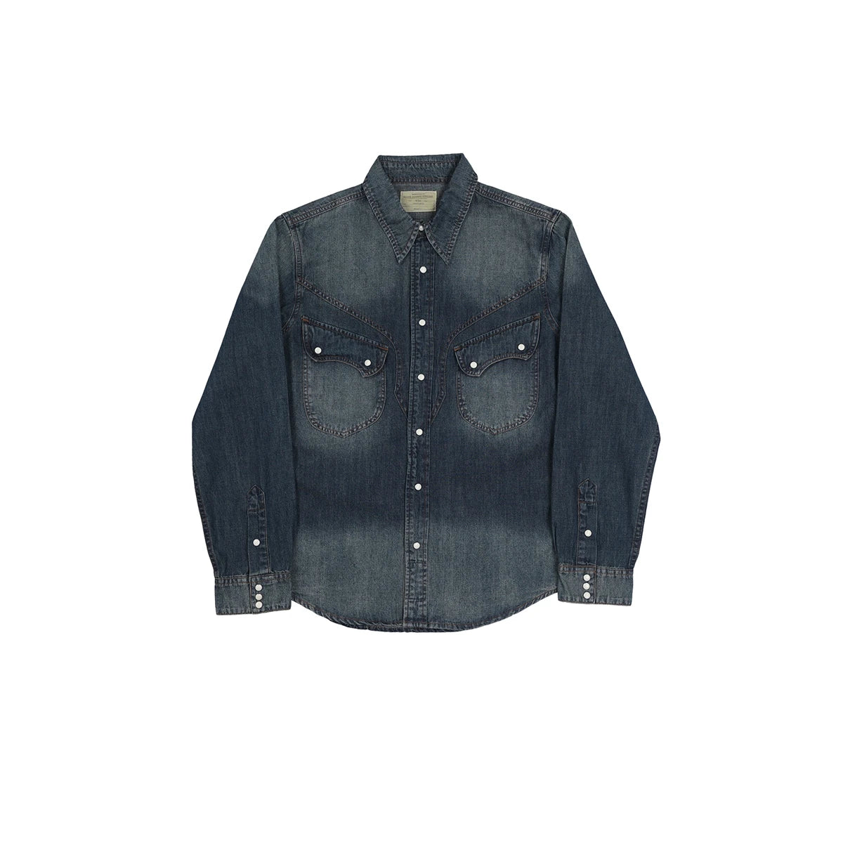 Snap Button Denim Western Shirt