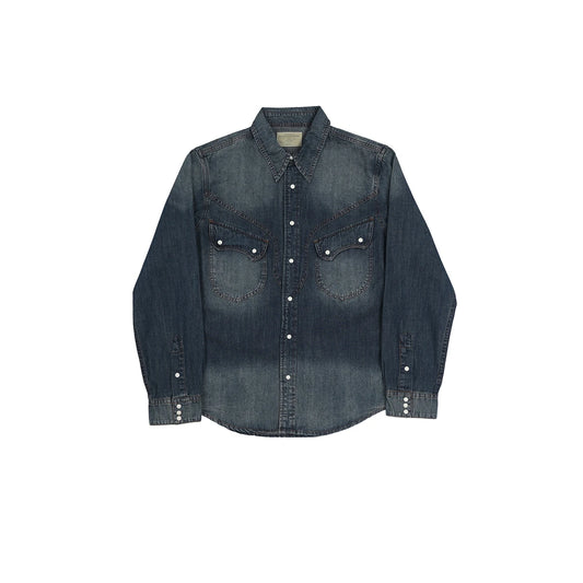 Snap Button Denim Western Shirt