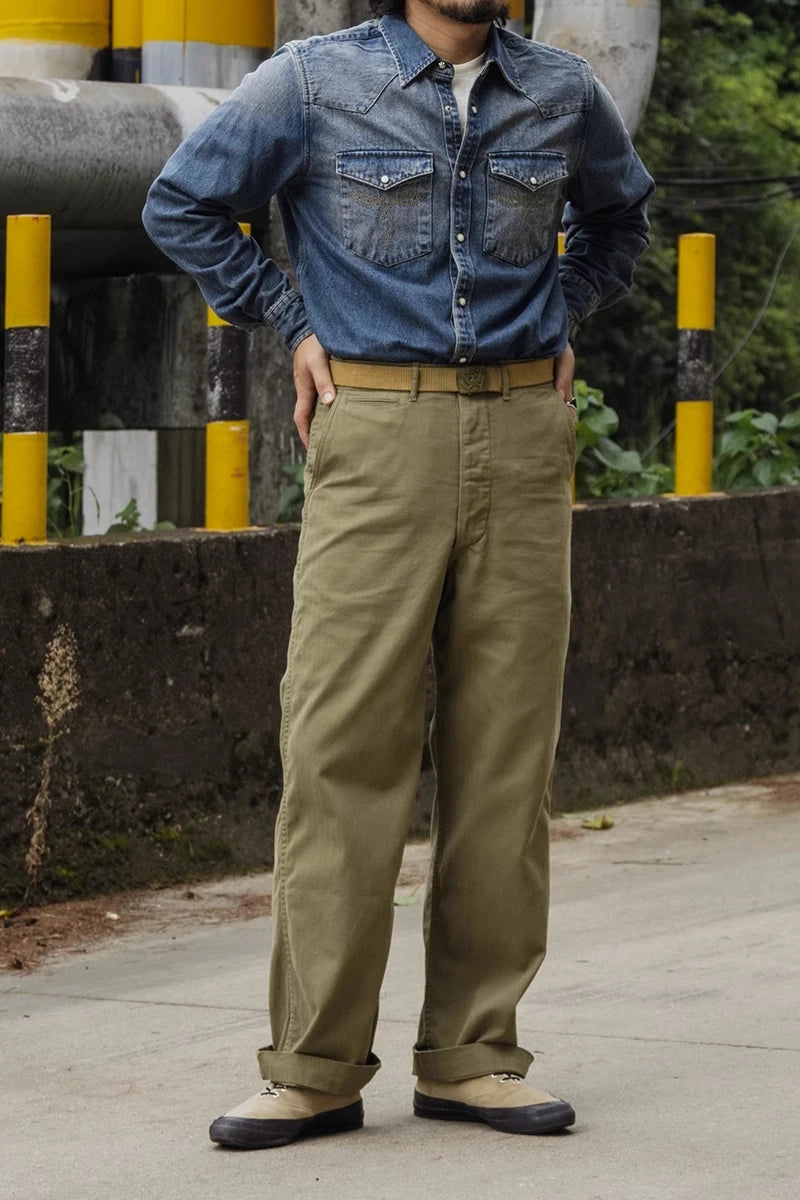 Herringbone Twill Utility Pants