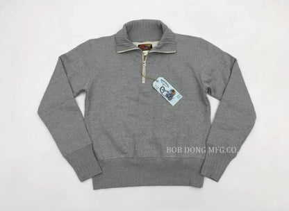 Quarter Zip Motorcycle Sweatshirt