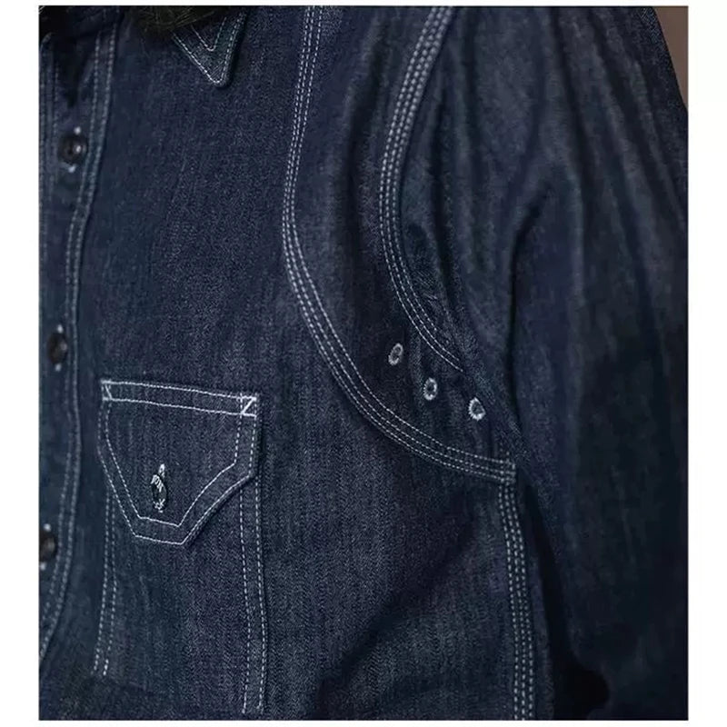 Triple Stitch Denim Work Shirt