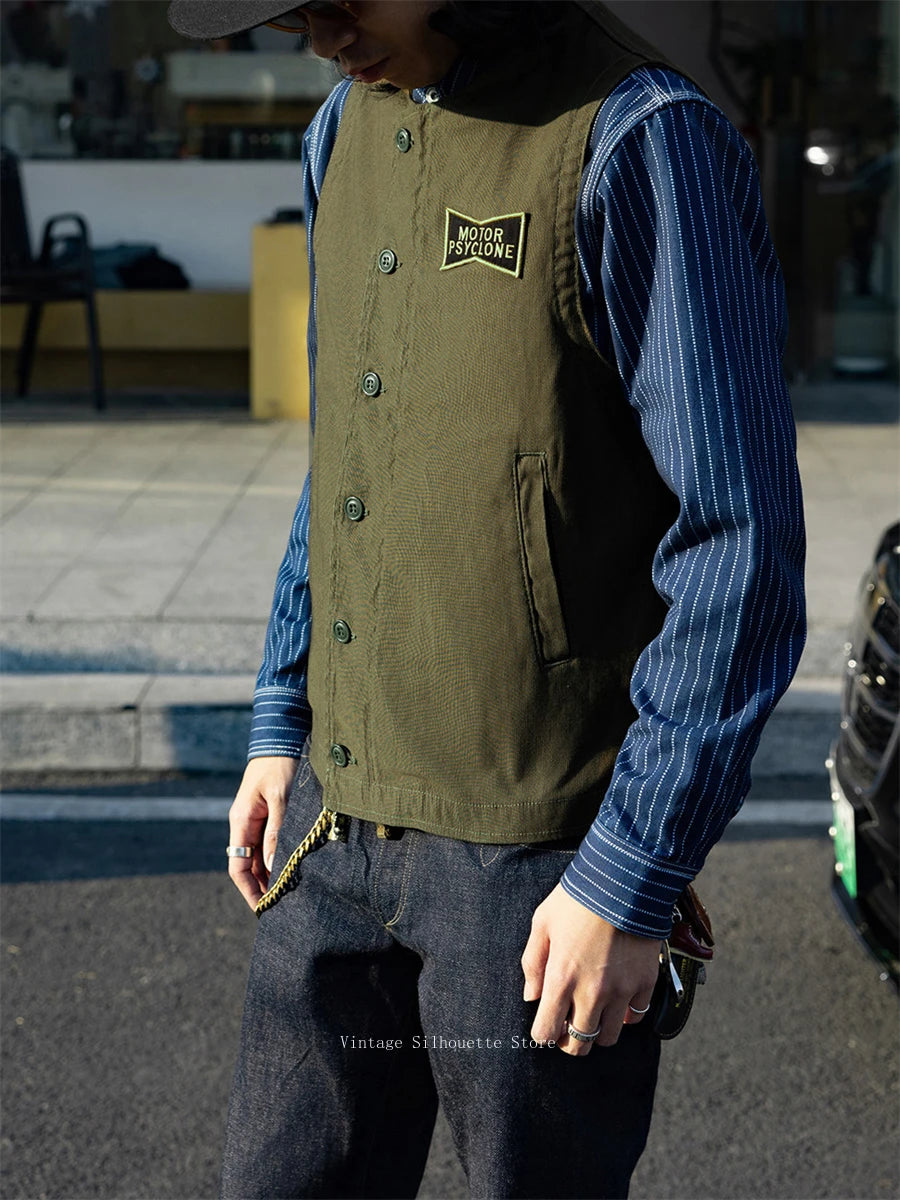 Army Green Deck Worker Vest
