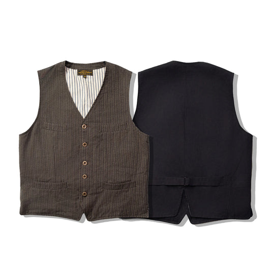 Brown Stripe Work Vest
