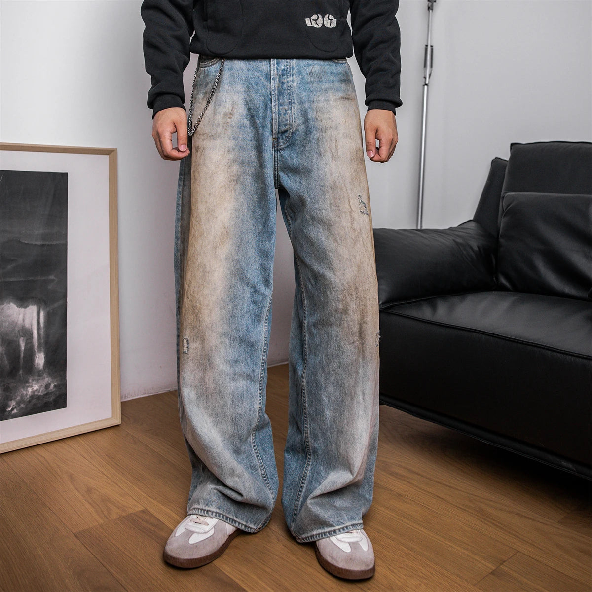 Mud Wash Baggy Jeans