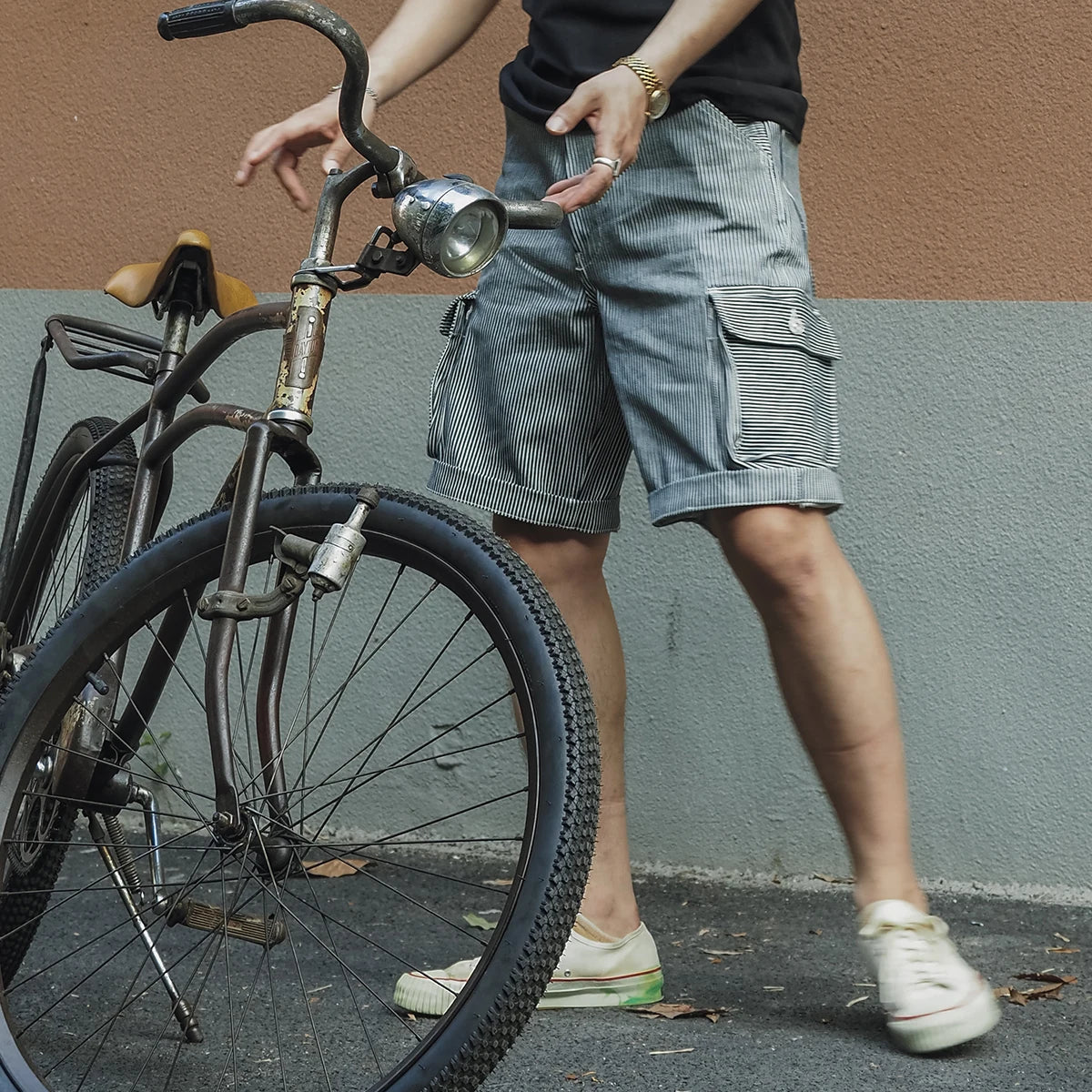 Hickory Striped Cargo Shorts
