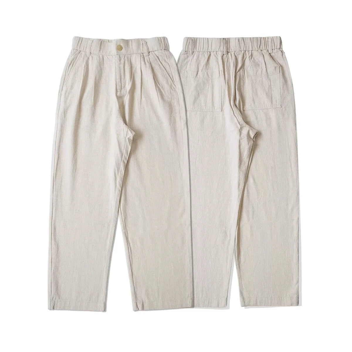 Linen Pleated Casual Trousers