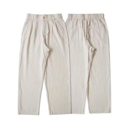 Linen Pleated Casual Trousers
