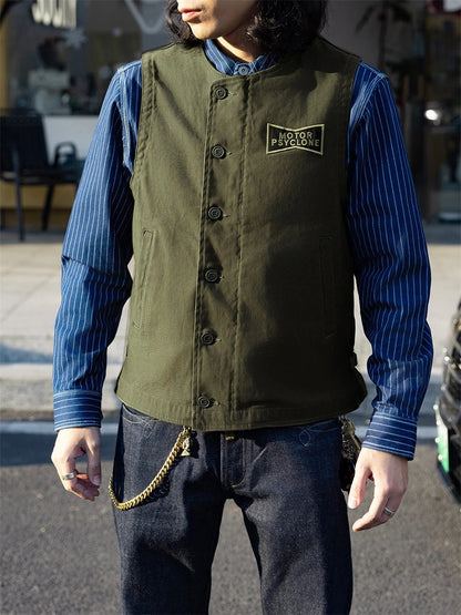 Army Green Deck Worker Vest