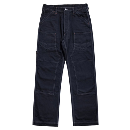 Black Herringbone Work Overalls