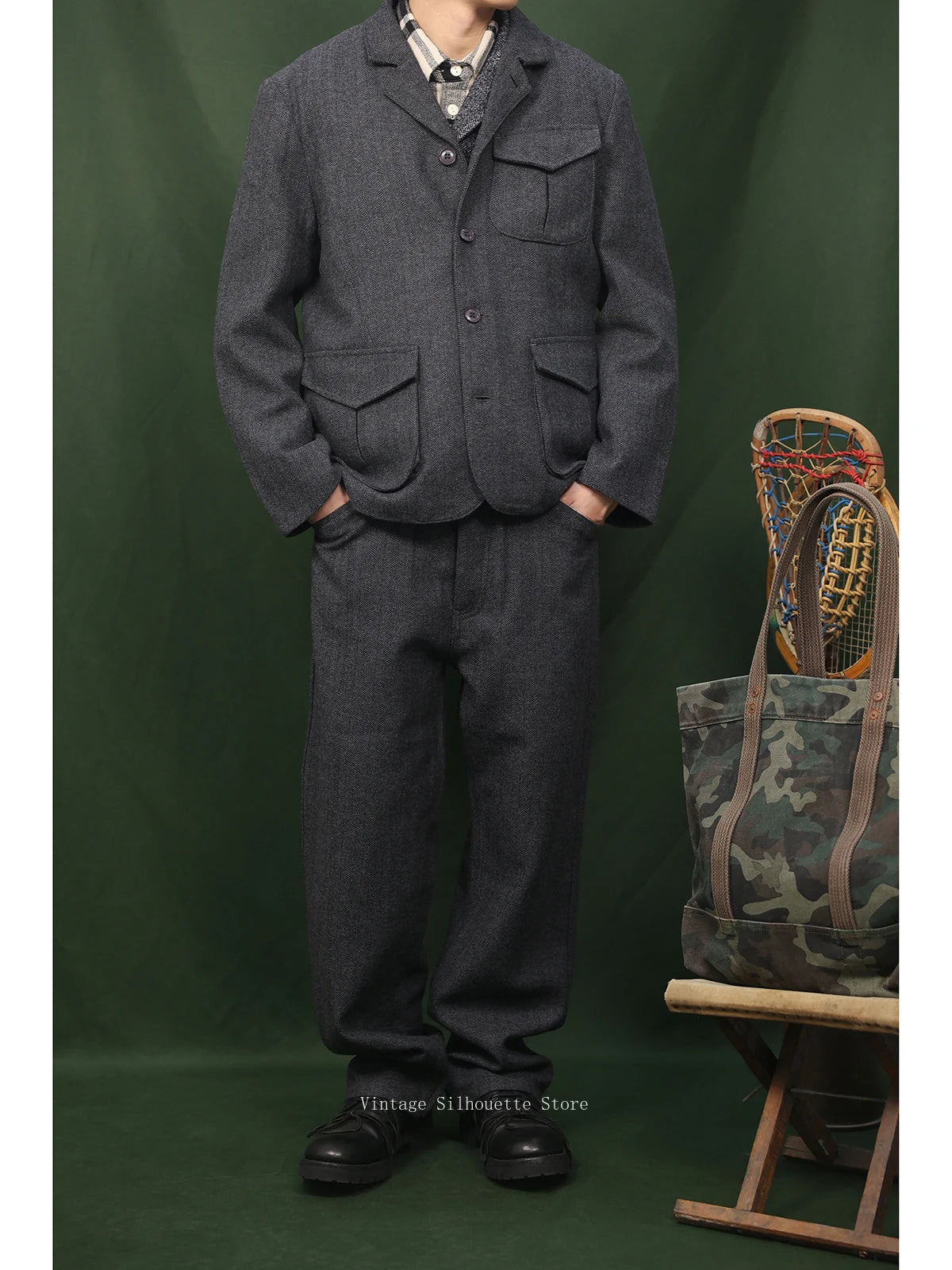 Herringbone Wool Sport Coat