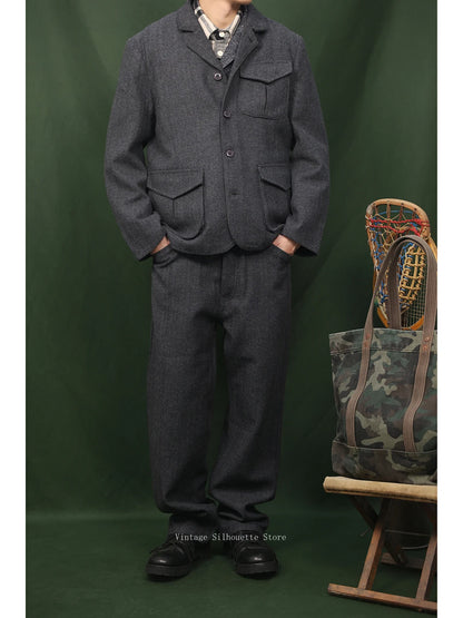 Herringbone Wool Sport Coat