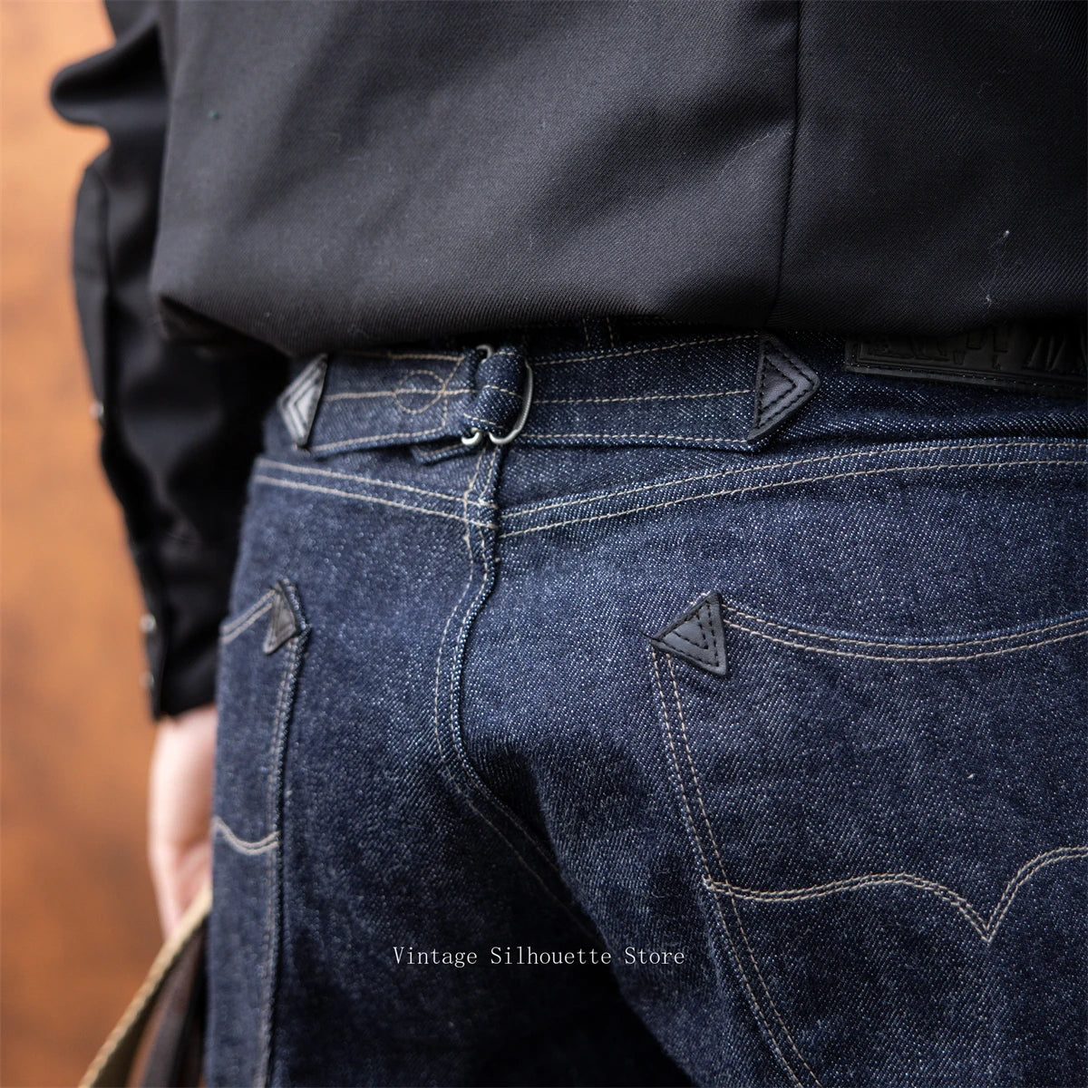 Cinch Back Indigo Selvedge Jeans