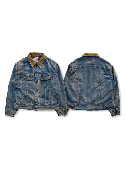 Blanket Lined Distressed Denim Jacket