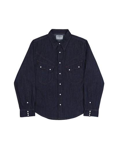 Snap Button Denim Western Shirt