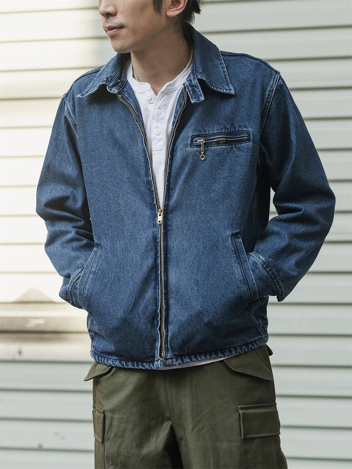 Stonewashed Denim Work Jacket