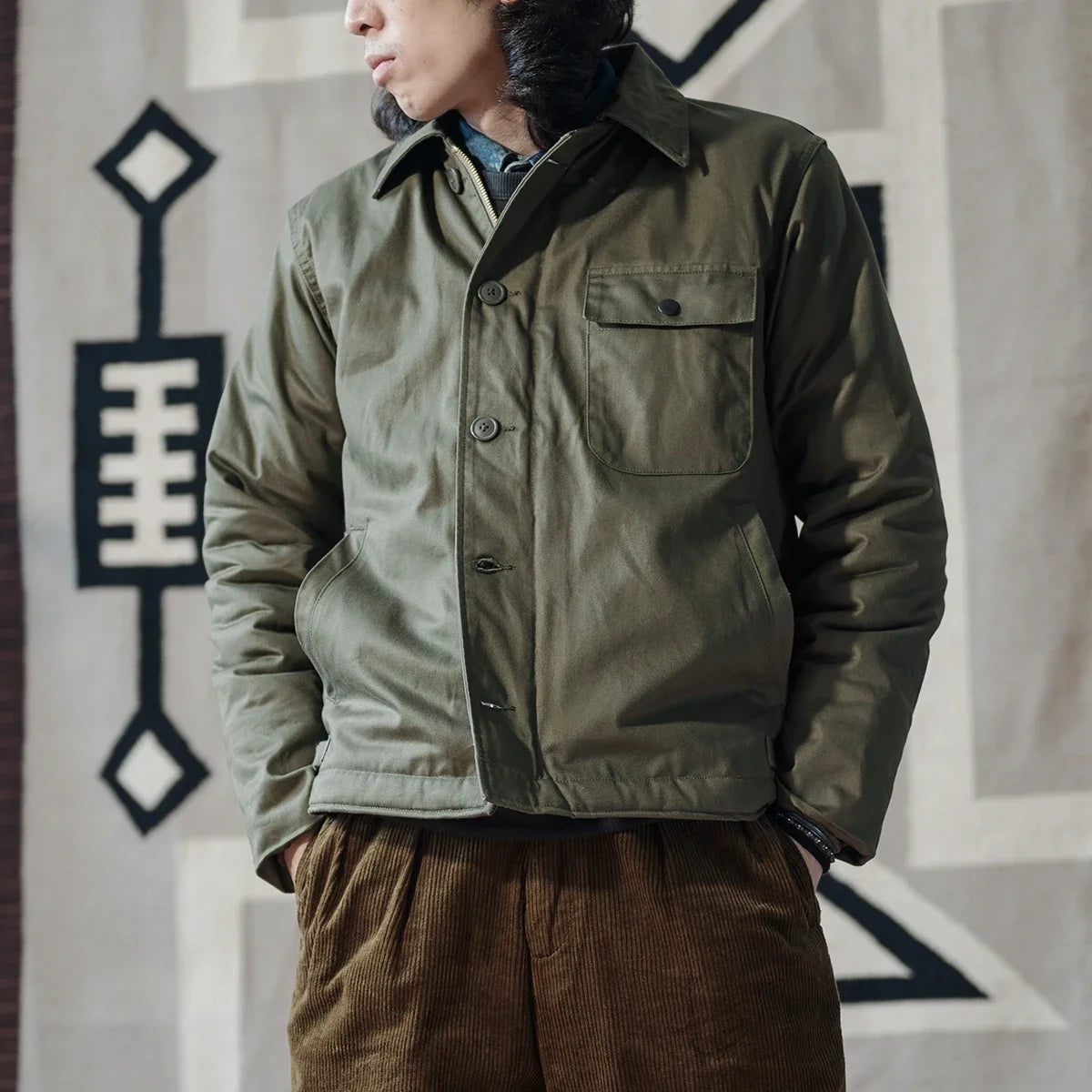 Army Green A-2 Deck Jacket