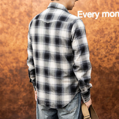 Plaid Flannel Western Shirt