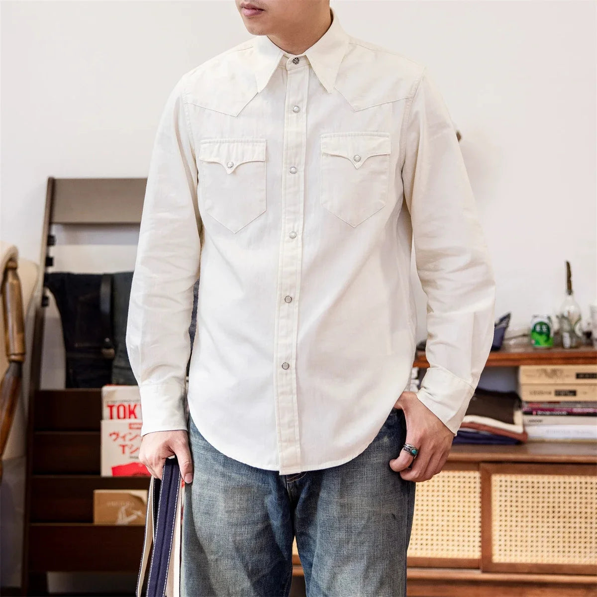 White Classic Western Shirt