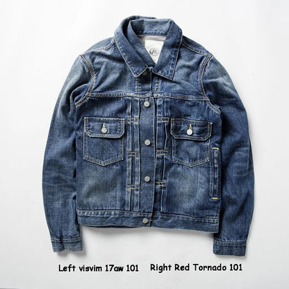 Damaged Dark Wash Denim Jacket